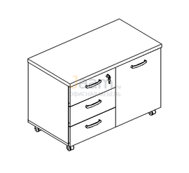 Мебель для персонала Офисная тумба для оргтехники А4 261