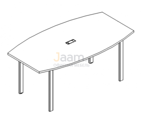 Стол для переговоров Стол для переговоров фигурный на металлокаркасе UNO Б1 113 БП