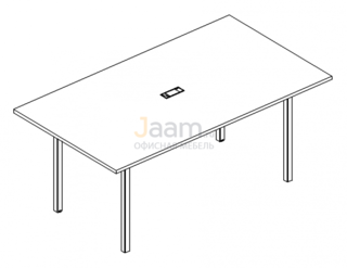 Стол для переговоров Стол для переговоров на металлокаркасе DUE Б2 122 БП