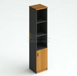 Кабинет руководителя Офисный шкаф для документов с открытыми полками стеклянный 230/1 ДСП Тик