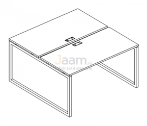 Мебель для персонала Рабочая станция на металлокаркасе QUATTRO Б4 178 БП