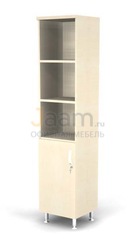 Мебель для персонала Стеллаж полуоткрытый 5-ур., глухая L-дверь BR81.0504