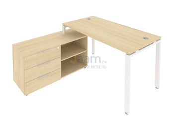 Кабинет руководителя Рабочая станция с опорной тумбой левая Б.РС-СТС-2.3 Л