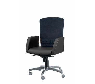 Кресло для руководителя Сигма/Д комбиниров. кожа нестандарт/база алюминий