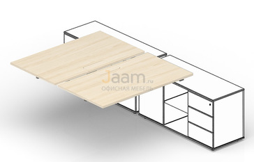 Мебель для персонала Приставной элемент (меламиновые аутлеты) ST2TPM166FU