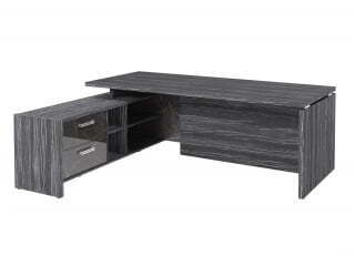 Стол руководителя с опорной тумбой Festus FI-121L.GG 2100x1800x750