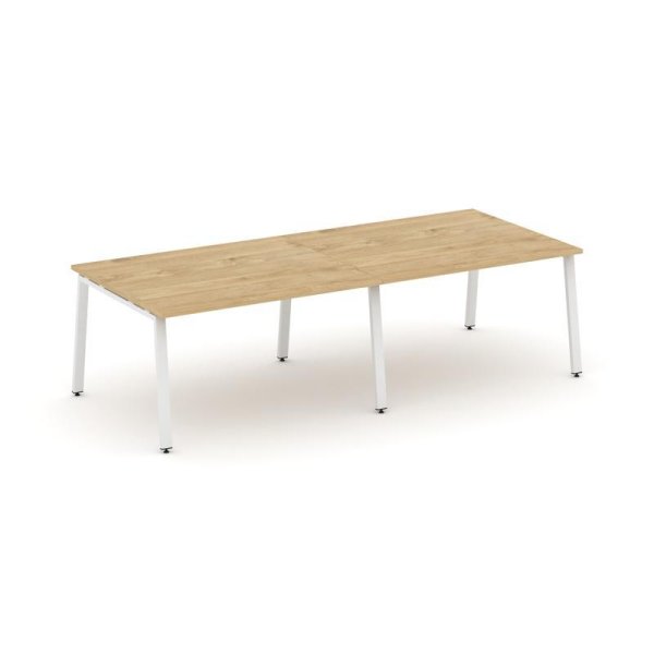 Стол переговорный SN-6A.SPRG-043.3 (2760х1180х750) (Тиквуд Светлый/Металл Белый)