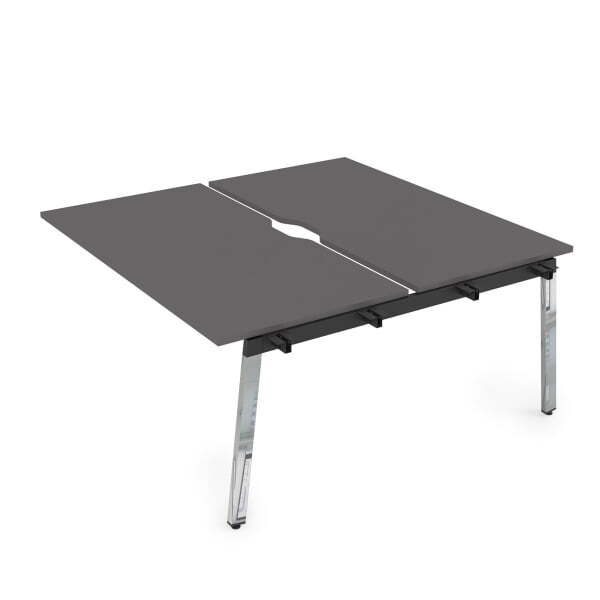 10БДСВ.289 Стол системы БЕНЧ с вырезом, сдвоенный, на 2 рабочих места - средний (1400x1635x750)