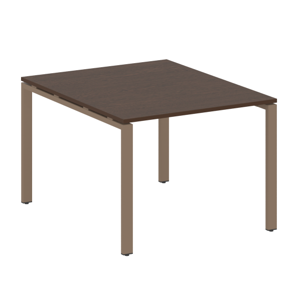 Переговорный стол 1 столешница Metal System Style БП.ПРГ-1.1 1000x1235x750 (Венге Цаво/Мокко металл)