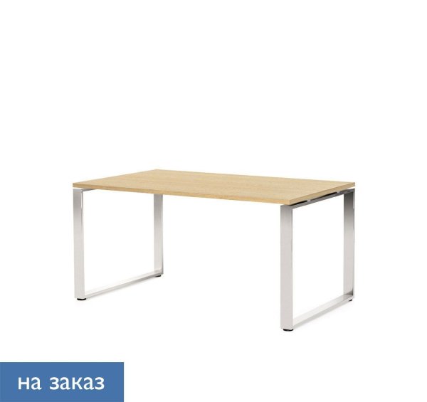 EXE Стол для руководителя 160 (Дуб Светлый/Хром металл)