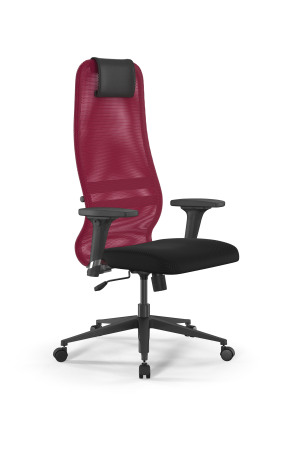 Кресло для руководителя Метта Sit 8 B1-8D - X1+UMF(X1) /Uh00/Wh00/D02P(M09.B11.G19.W02) (Красный | Черный)