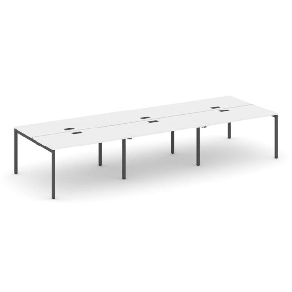 Рабочая станция 2-х сторонняя SN-4P.DRS-071 (2940х1432х750) (Белый/Металл Антрацит)