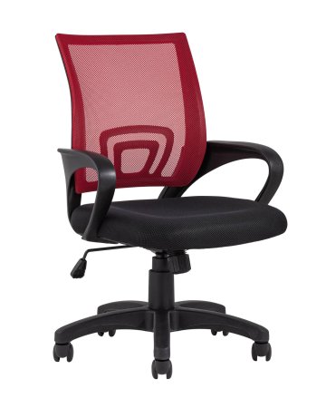 Кресло офисное TopChairs Simple красное (Компьютерное кресло Simple красный)