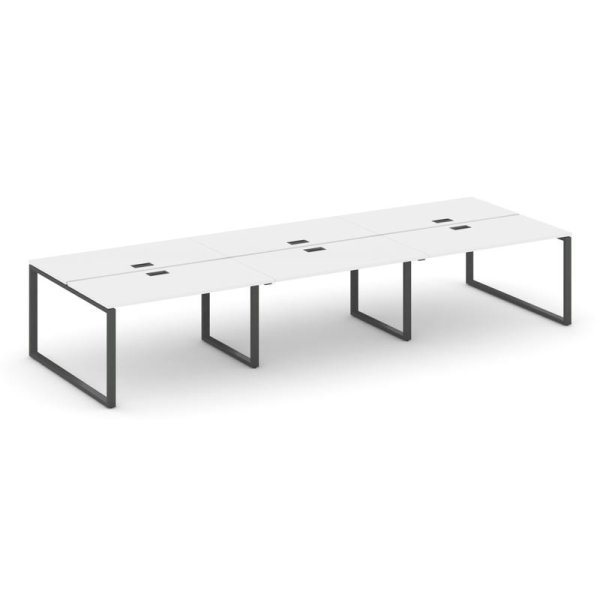 Рабочая станция 2-х сторонняя SN-6O.DRS-082 (3540х1632х750) (Белый/Металл Антрацит)