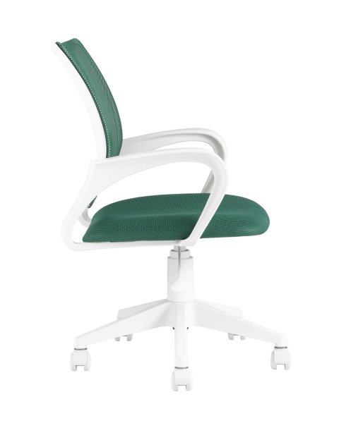 Кресло офисное TopChairs ST-BASIC-W зеленый крестовина пластик белый (Компьютерное кресло ST-BASIC-W зеленый)