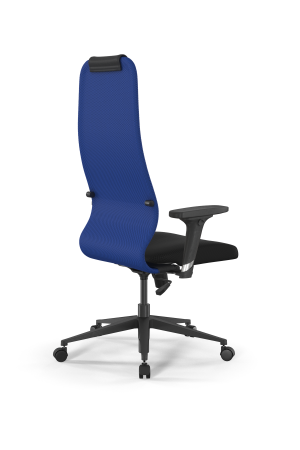 Кресло для руководителя Метта Sit 8 B1-10D - UMF(X1) /Uh02/Wh00/D02P(M09.B11.G19.W02) (Синий | Черный)