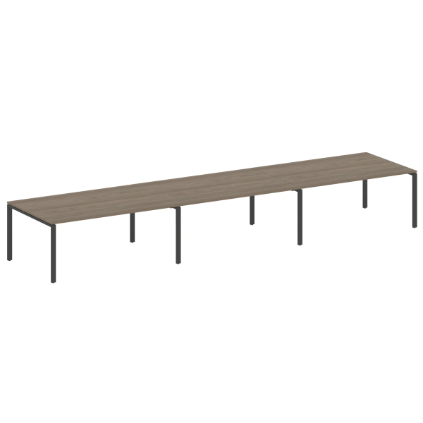 Переговорный стол 3 столешницы Metal System Style БП.ПРГ-3.5 5400x1235x750 (Вяз/Антрацит металл)