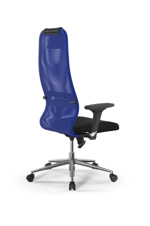 Кресло для руководителя Метта Sit 8 B1-8D - X1+UMF(X1) /Uh00/Wh00/D02P(M09.B23.G18.W01) (Синий | Черный)