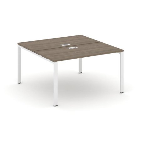 Рабочая станция 2-х сторонняя SN-6P.DRS-003 (1380х1232х750) (Вяз Благородный/Металл Белый)