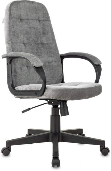 Кресло руководителя CH 002 Fabric серый Light-19 крестов. пластик (Серый)