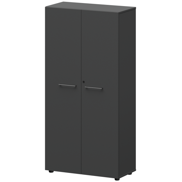 Шкаф высокий закрытый Кортез СМШ48F 792x380x1595 (Графит)