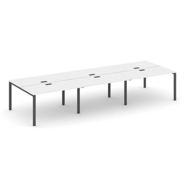 Рабочая станция 2-х сторонняя SN-6P.DRS-061 (2940х1232х750) (Белый/Металл Антрацит)