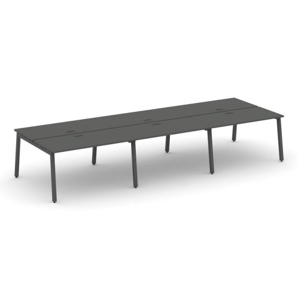Рабочая станция 2-х сторонняя SN-5A.DRS-084 (4740х1632х750) (Антрацит/Металл Антрацит)