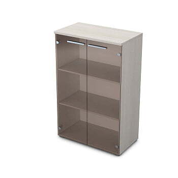 9Ш.017.3 Шкаф средний со стеклом (800x450x1245)