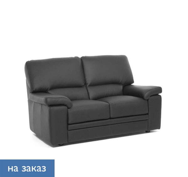 ELLA ДИВАН 2 МЕСТ.ИСК.КОЖА (ЧЕРНЫЙ)